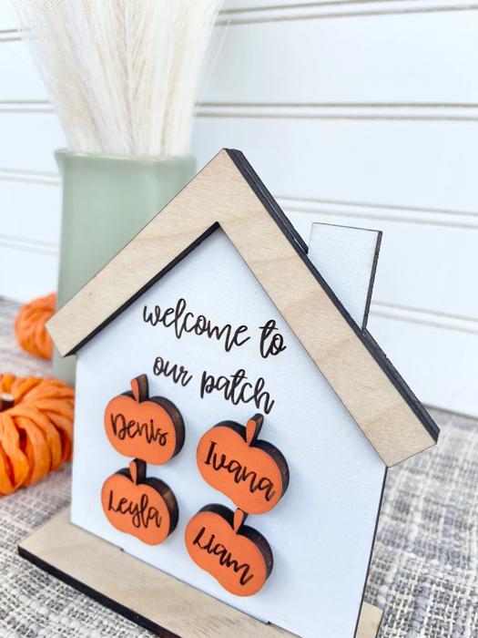 Personalized Fall Pumpkin Patch House, Pumpkin Patch, Family Fall Decor, Pumpkin Sign