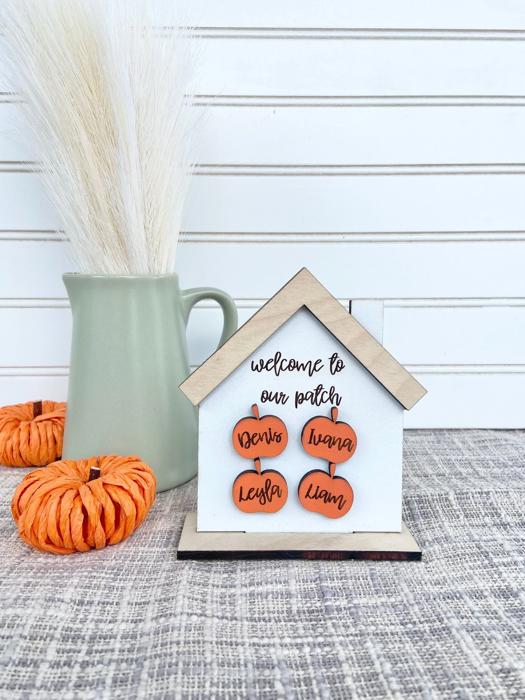 Personalized Fall Pumpkin Patch House, Pumpkin Patch, Family Fall Decor, Pumpkin Sign