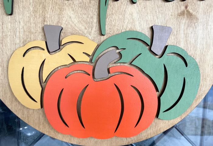 Hello Pumpkin Door Hanger, Fall Decor, Fall Porch Decor, Fall Door Sign