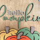  Hello Pumpkin Door Hanger, Fall Decor, Fall Porch Decor, Fall Door Sign