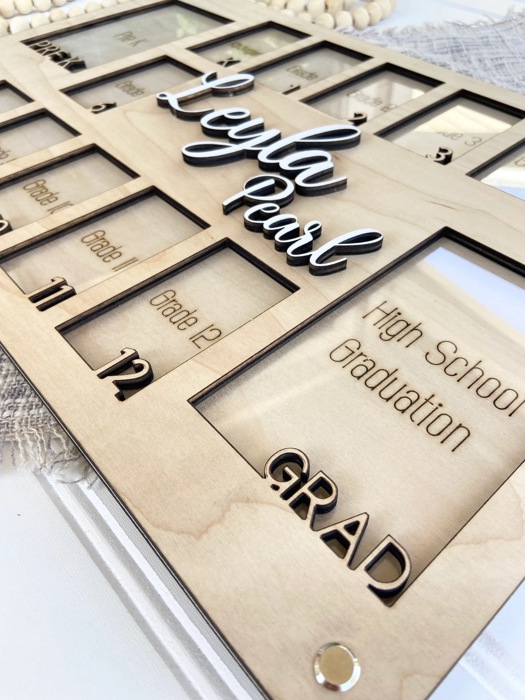 Personalized Pre K to Graduation School Picture Frame,Grade School Photo Frame, Personalized School Picture frame, School Years Photo Frame