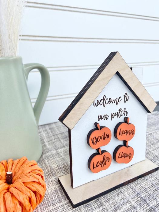 Personalized Fall Pumpkin Patch House, Pumpkin Patch, Family Fall Decor, Pumpkin Sign