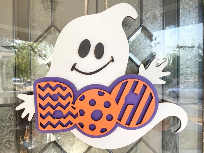 Boo Ghost Door Sign, Halloween Door Sign, Front Porch Decor, Fall Decor