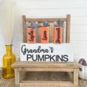  Grandma’s Pumpkins,Personalized Pumpkin Block, Wooden Pumpkin Blocks, Custom Pumpkin Family, Custom Fall/Halloween Gifts , Pumpkin Decor