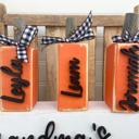  Grandma’s Pumpkins,Personalized Pumpkin Block, Wooden Pumpkin Blocks, Custom Pumpkin Family, Custom Fall/Halloween Gifts , Pumpkin Decor