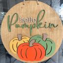  Hello Pumpkin Door Hanger, Fall Decor, Fall Porch Decor, Fall Door Sign