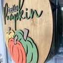  Hello Pumpkin Door Hanger, Fall Decor, Fall Porch Decor, Fall Door Sign