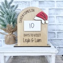  Christmas Countdown Sign, Santa Countdown Sign, Days Until Christmas Dry Erase Board, Santa Comes In, Santa Sign