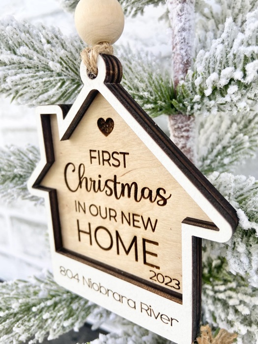 First Christmas In Our New Home, new house ornament, Housewarming Gift, Our First Home, New House Gift, Realtor Gift