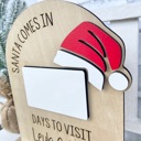 Christmas Countdown Sign, Santa Countdown Sign, Days Until Christmas Dry Erase Board, Santa Comes In, Santa Sign