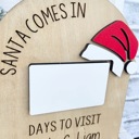  Christmas Countdown Sign, Santa Countdown Sign, Days Until Christmas Dry Erase Board, Santa Comes In, Santa Sign
