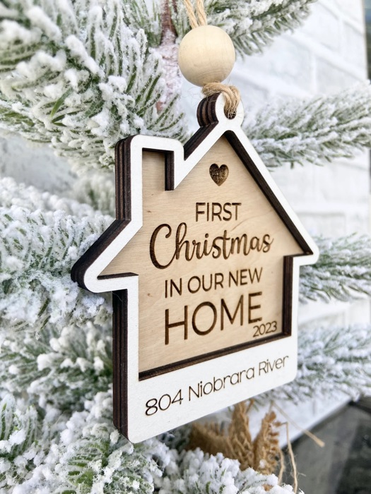 First Christmas In Our New Home, new house ornament, Housewarming Gift, Our First Home, New House Gift, Realtor Gift