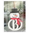  Monogrammed Snowman Door Sign,Personalized Snowman Door Sign, Christmas Door Sign, Christmas Decoration, Holiday Decor