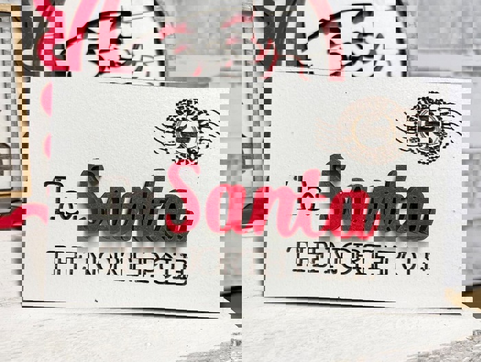 Santa Letter Tier Tray, Christmas Tier Tray Decor, Christmas Home Decor, Santa Tier Tray