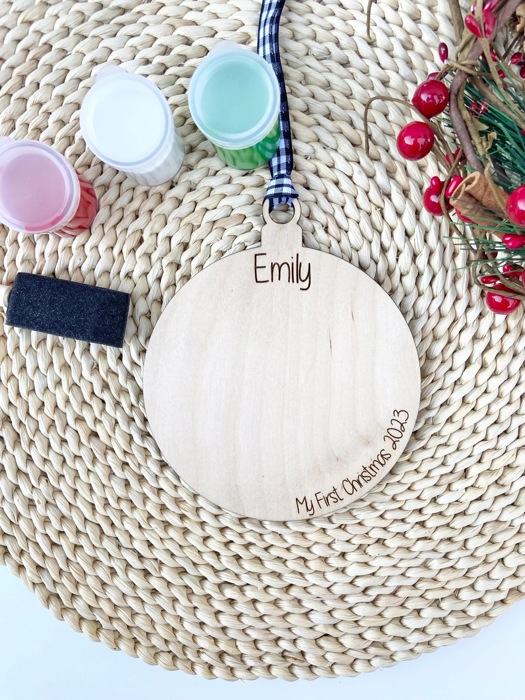 Personalized Christmas Ornament Paint Kit, Christmas Craft, Christmas Eve Activity, Christmas Painting Kit, Stocking Stuffer, DIY Paint kids