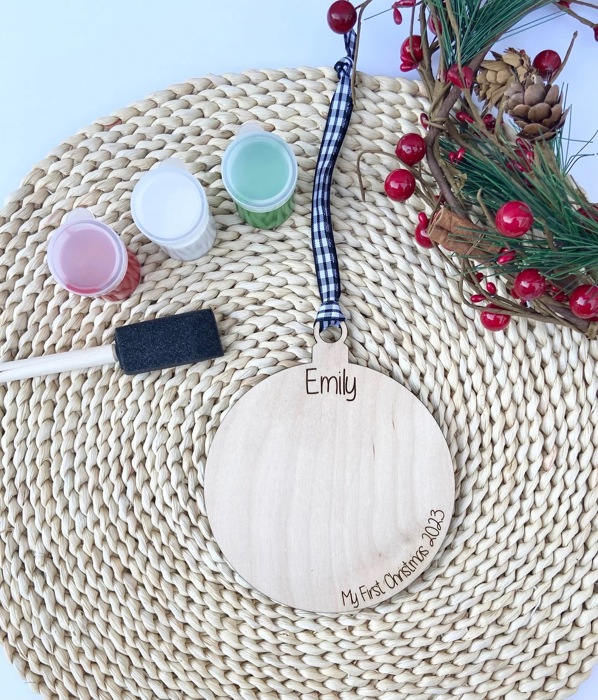 Personalized Christmas Ornament Paint Kit, Christmas Craft, Christmas Eve Activity, Christmas Painting Kit, Stocking Stuffer, DIY Paint kids