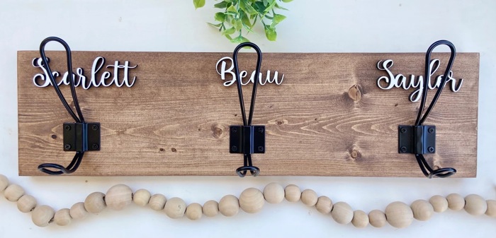 Personalized Towel Rack