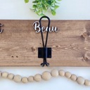 20in with 3 Hook Personalized Towel Rack