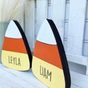  Personalized With Name Candy Corn Sign, Adorable Halloween Decor, Candy Corn Tier Tray Decor, Halloween Decorations, Fall Decor