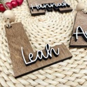  Personalized Name Christmas Ornament, Personalized Initial Ornament, Custom Name Christmas Ornament, Wooden Letter Christmas Ornament