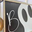  Halloween Boo Framed Wood Sign, Halloween Decoration
