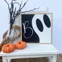 Halloween Boo Framed Wood Sign, Halloween Decoration