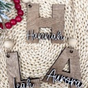  Personalized Name Christmas Ornament, Personalized Initial Ornament, Custom Name Christmas Ornament, Wooden Letter Christmas Ornament