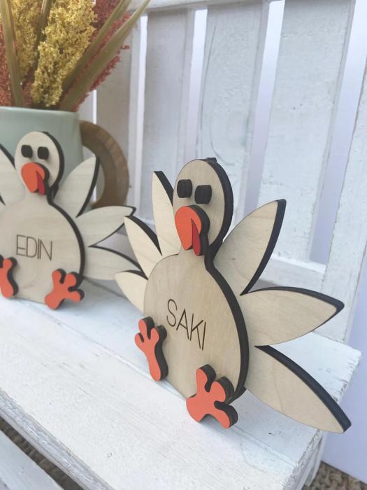 Personalized Thanksgiving Home Decor, Turkey Family Sign, Thanksgiving Family Decor