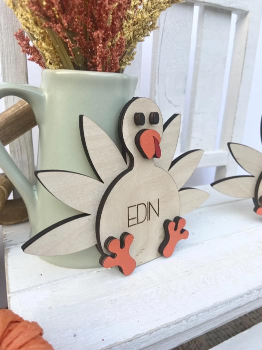 Personalized Thanksgiving Home Decor, Turkey Family Sign, Thanksgiving Family Decor