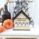 Welcome To Our Haunted House, Halloween Decor, Personalized Haunted House, Fall Decor, Mini Halloween Tier Tray Decor