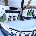  Christmas Tiered Tray, Farmhouse Christmas Tiered Tray, Farm Fresh Christmas Tress Tiered Tray