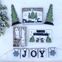  Christmas Tiered Tray, Farmhouse Christmas Tiered Tray, Farm Fresh Christmas Tress Tiered Tray