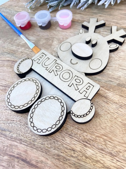 Personalized Reindeer DIY Paint Kit, Christmas Gift for Kids,Stocking Stuffers,Christmas Eve Activity,Christmas Painting kit, DIY Paint kids