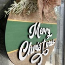  Christmas Ornament Door Sign, Christmas Porch Decoration, Holiday Decor, Christmas Wreath, Christmas Door Hanger