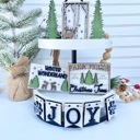  Christmas Tiered Tray, Farmhouse Christmas Tiered Tray, Farm Fresh Christmas Tress Tiered Tray