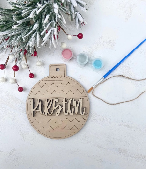 Personalized Christmas Ornament Paint Kit, Christmas Craft, Christmas Eve Activity, Christmas Painting kit, Stocking Stuffer, DIY Paint kids