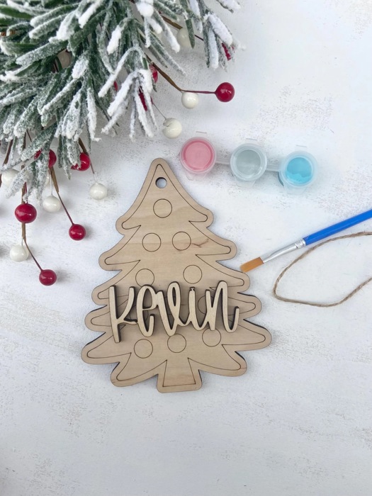 Personalized Christmas Ornament Paint Kit, Christmas Craft, Christmas Eve Activity, Christmas Painting kit, Stocking Stuffer, DIY Paint kids