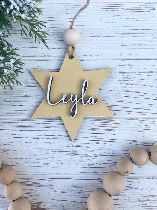 Hanukkah Name Tags, Wooden Hanukkah Name Tags, Dreidel Tags, Hanukkah Gift Tag, Hanukkah Bush Ornaments