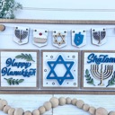  Interchangeable Hanukkah Sign, Hanukkah Shelf Sitter, Hanukkah Home Decor, Add-on for Interchangeable Hanukkah Sign