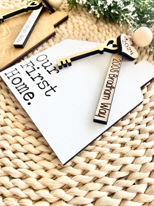 Personalized New Home Ornament, Our First Home Ornament, Housewarming Gift, New House Gift, Gift From Realtor