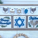  Interchangeable Hanukkah Sign, Hanukkah Shelf Sitter, Hanukkah Home Decor, Add-on for Interchangeable Hanukkah Sign