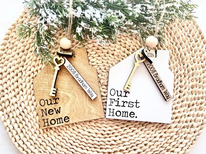 Personalized New Home Ornament, Our First Home Ornament, Housewarming Gift, New House Gift, Gift From Realtor
