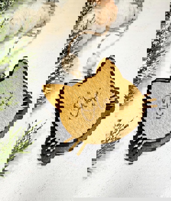 Personalized Cat Name Ornament, Pet Christmas Tree Ornament, Christmas Tree Decor