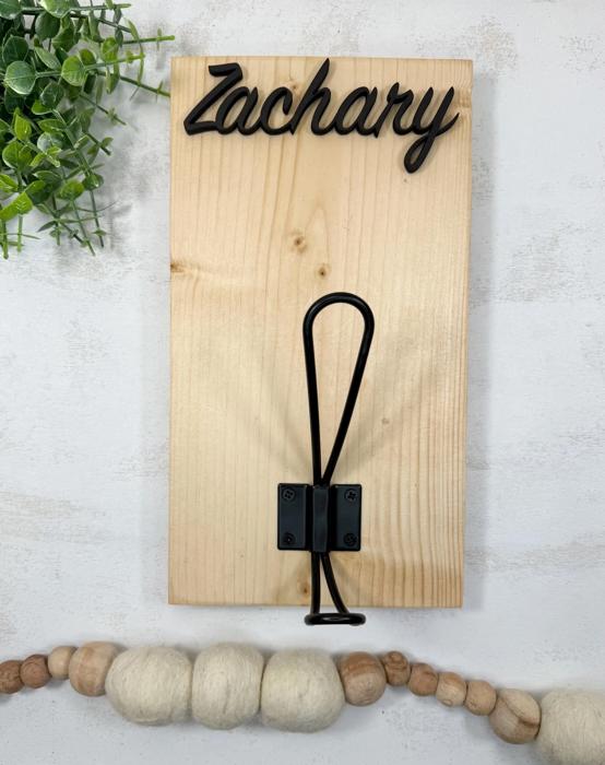 personalized backpack/towel hook, back to school, towel holder, bathroom organizer, front entry hooks, mudroom, personalized hooks