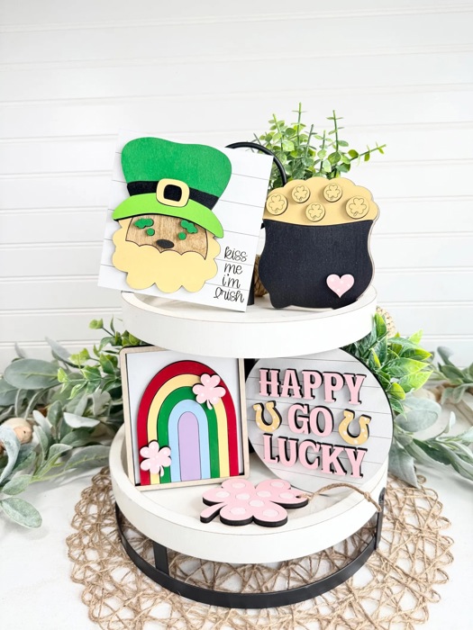St Patricks Day Tiered Tray Decorations, St Patricks Day Signs, St Patricks Day Home Decor