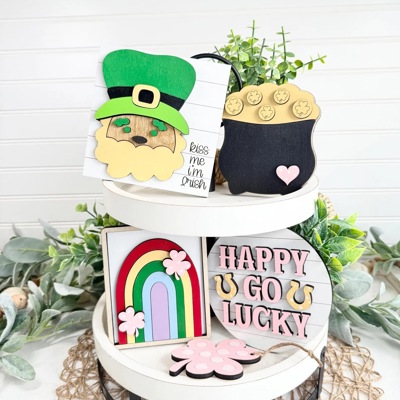 St Patricks Day Tiered Tray Decorations, St Patricks Day Signs, St Patricks Day Home Decor