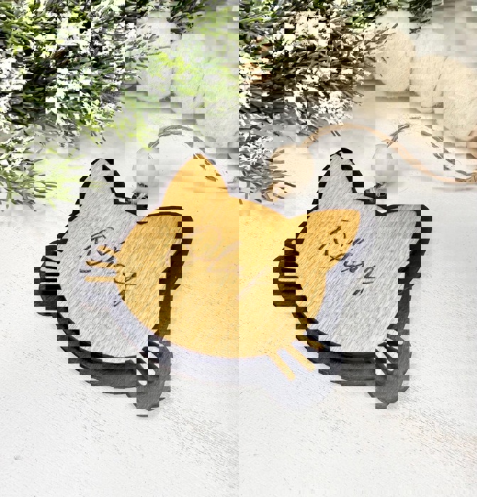 Personalized Cat Name Ornament, Pet Christmas Tree Ornament, Christmas Tree Decor