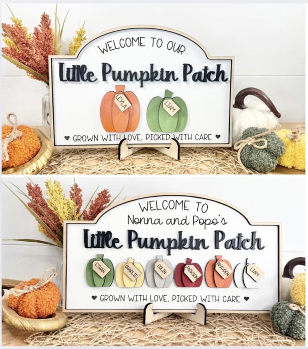 Personalized Pumpkin Patch Sign, Family Pumpkin Patch Sign, Welcome to Our Pumpkin Patch, Grandparents Fall Sign