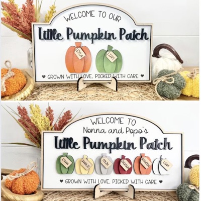 Personalized Pumpkin Patch Sign, Family Pumpkin Patch Sign, Welcome to Our Pumpkin Patch, Grandparents Fall Sign