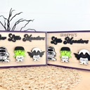  Personalized Halloween Signs, Personalized Kids Grandkids Halloween Shelf Sitters, Our Little Monster, Grandkids Signs, Halloween Home Decor
